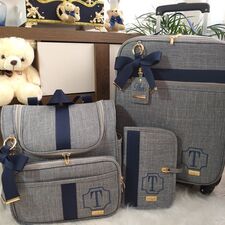 Mala de Bebê, Mochila e Porta Documento com Acessório Grátis